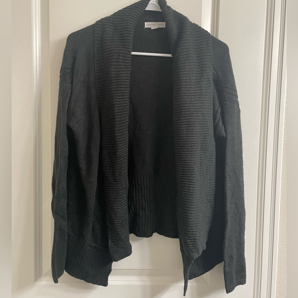 Women's Aeropostale Black Cardigan Sweater